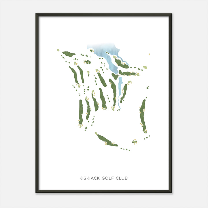Print of Kiskiack Golf Club Modern Map