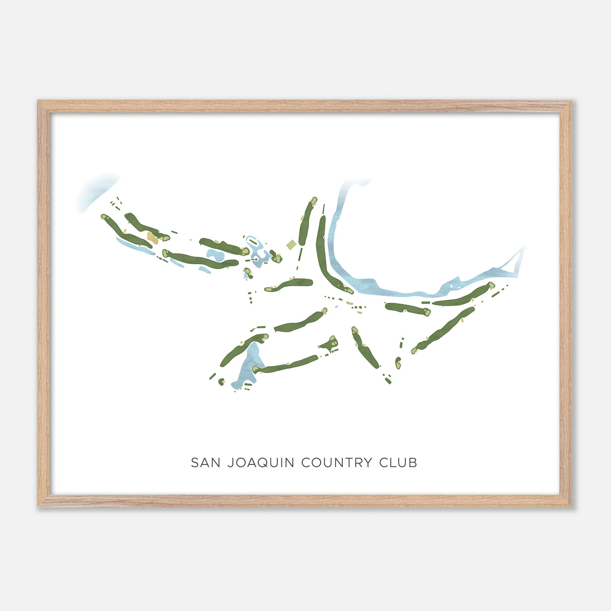 Print of San Joaquin Country Club Modern Map
