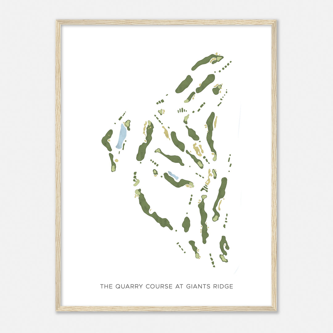 Print of The Quarry Course At Giants Ridge Modern Map