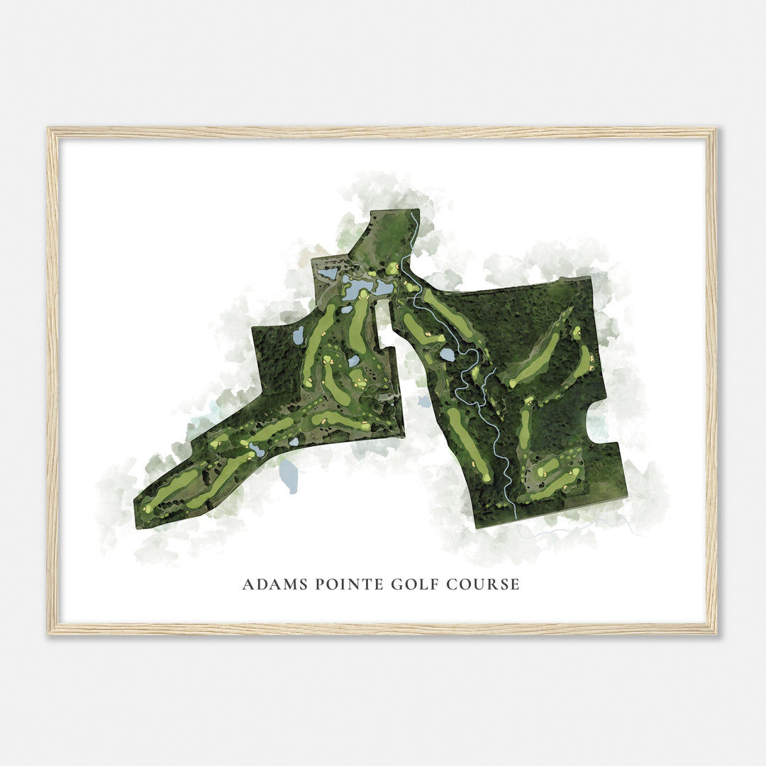 Print of Adams Pointe Golf Course Classic Map