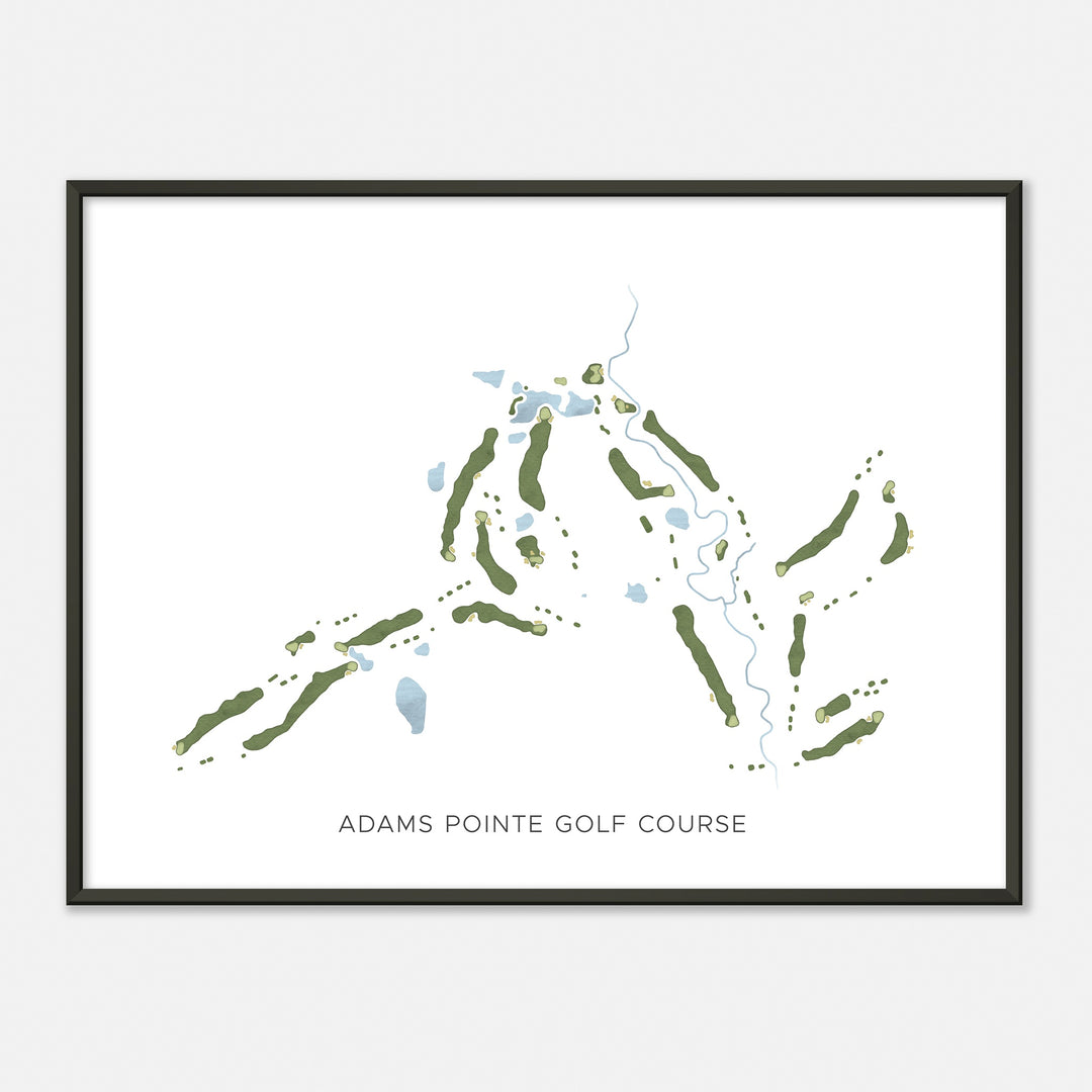 Print of Adams Pointe Golf Course Modern Map