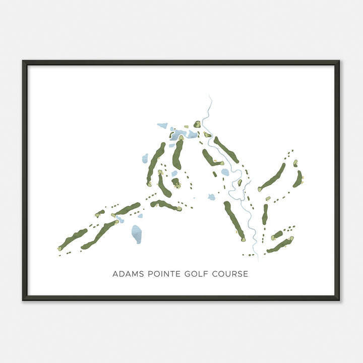 Print of Adams Pointe Golf Course Modern Map