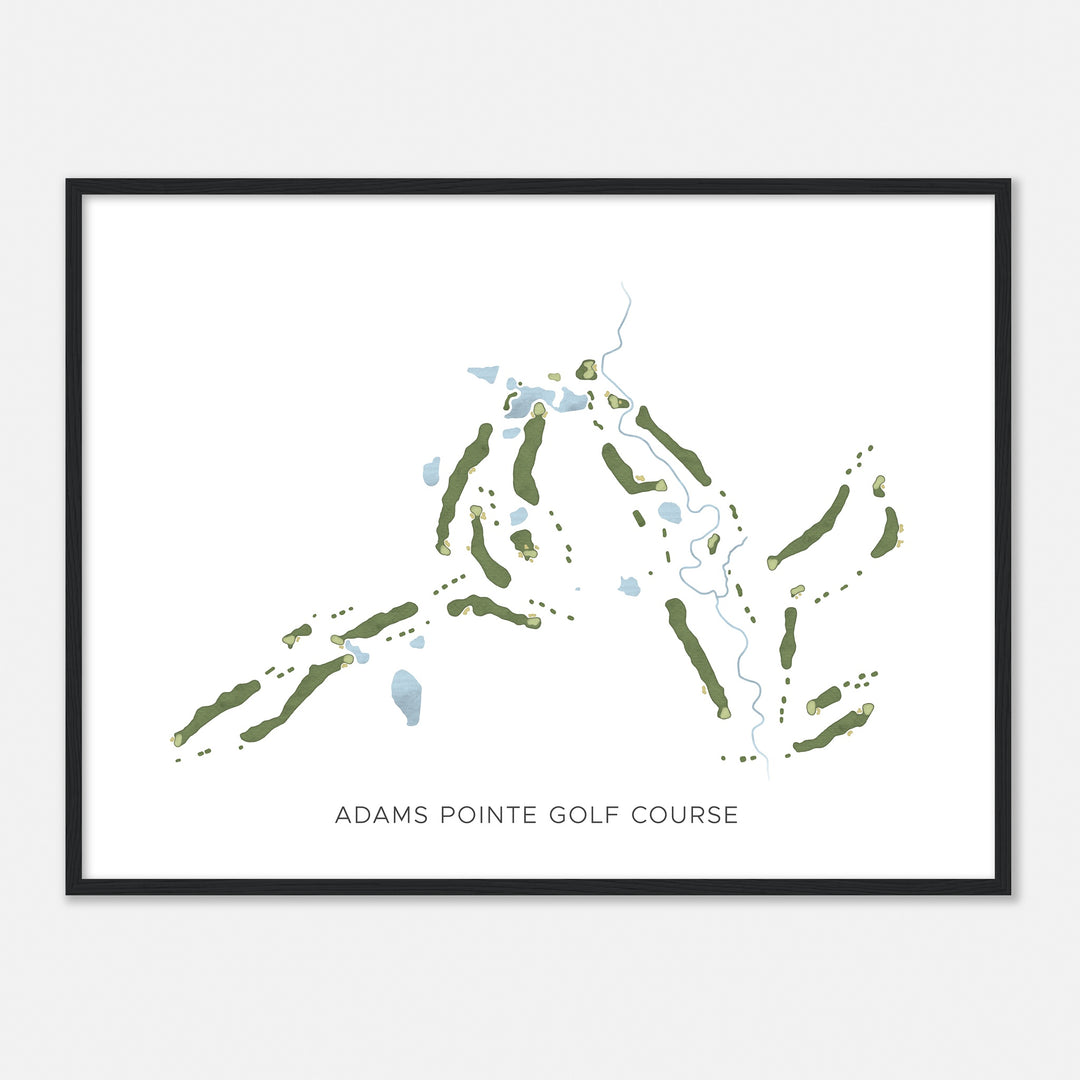 Print of Adams Pointe Golf Course Modern Map