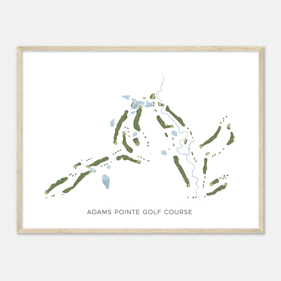 Print of Adams Pointe Golf Course Modern Map