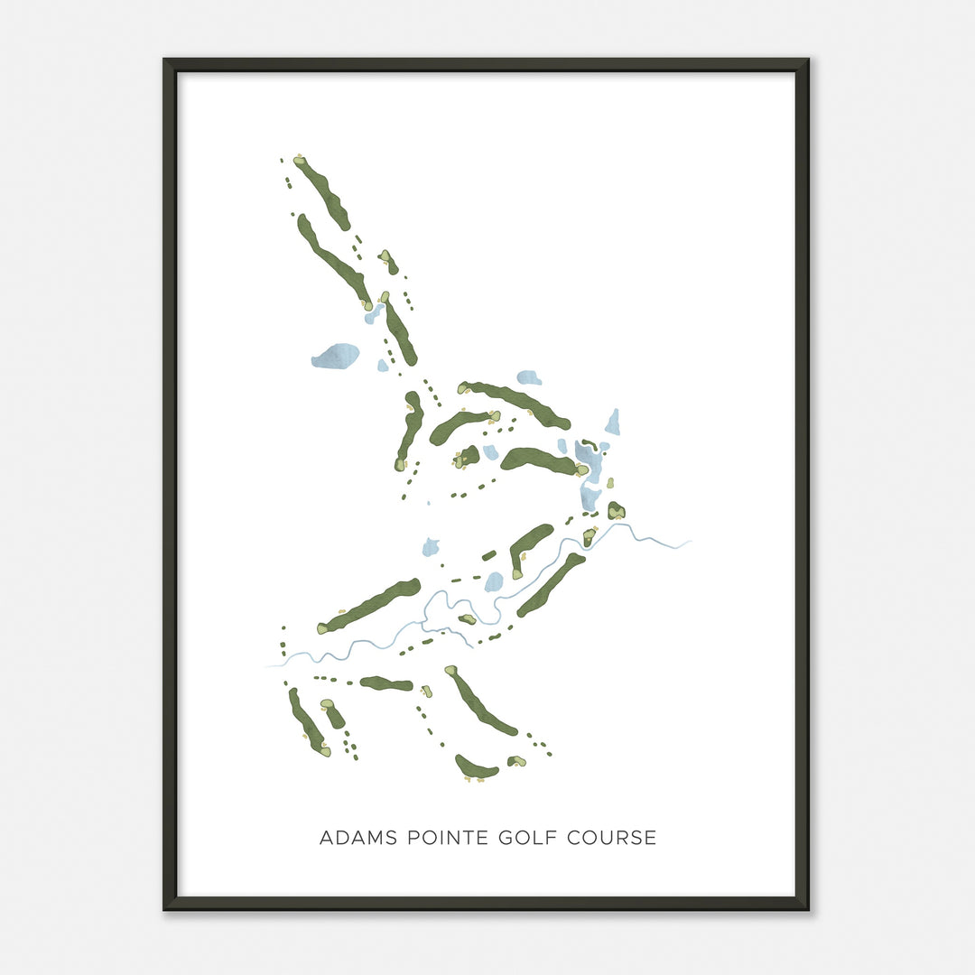 Print of Adams Pointe Golf Course Modern Map