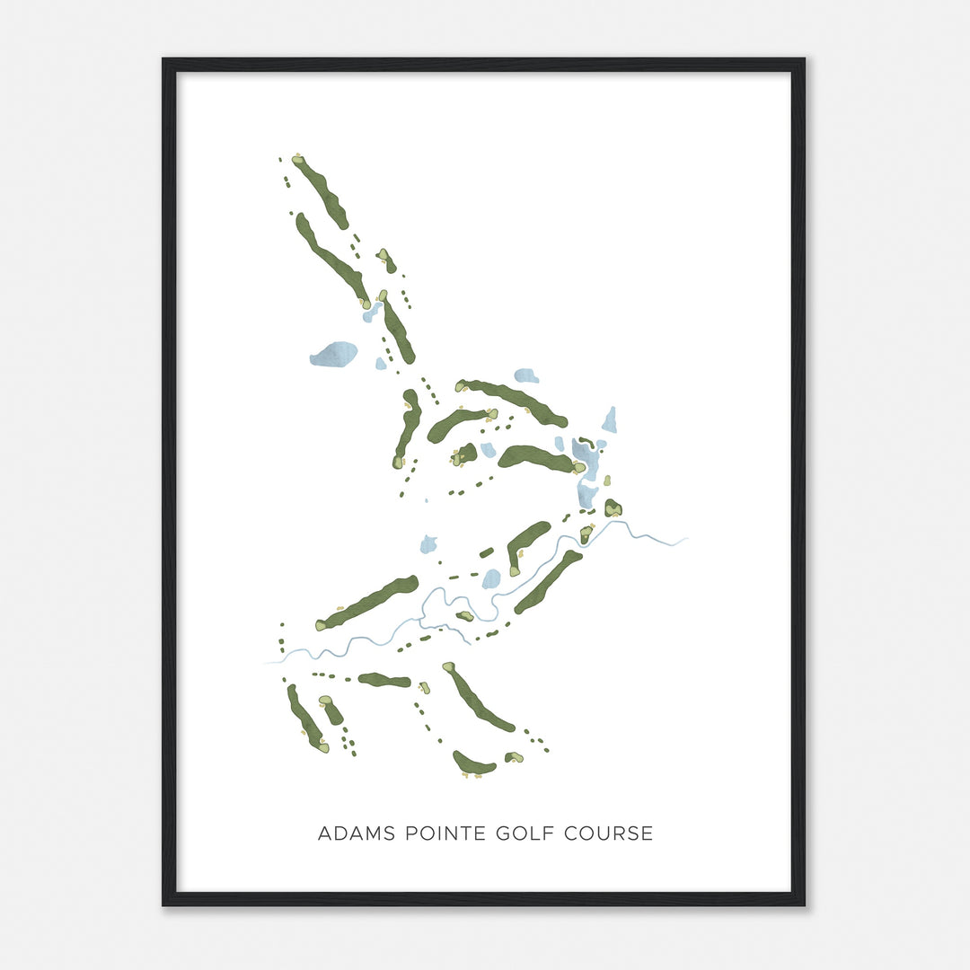 Print of Adams Pointe Golf Course Modern Map