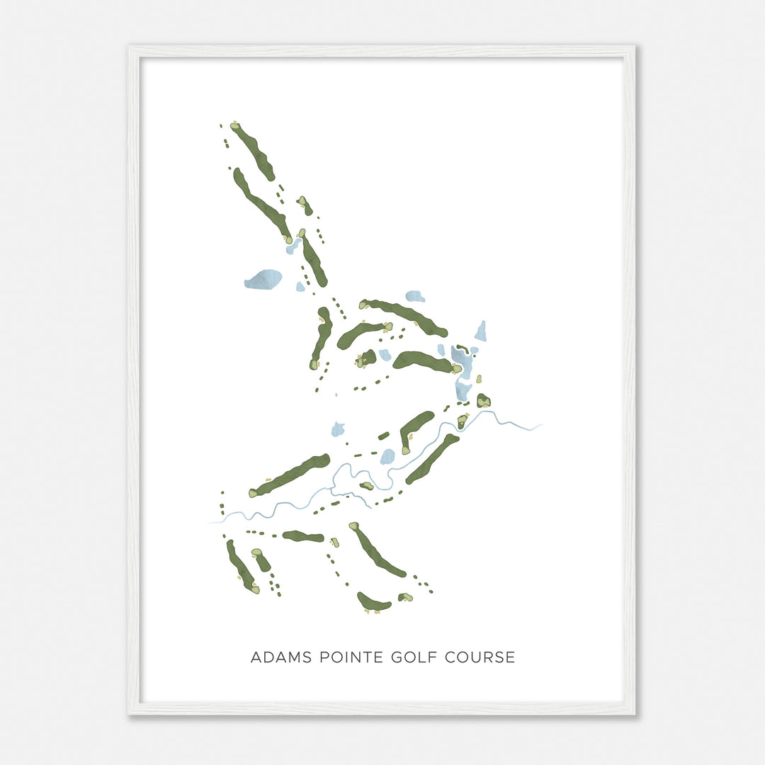 Print of Adams Pointe Golf Course Modern Map