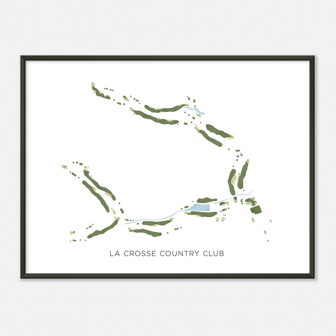 Print of La Crosse Country Club Modern Map