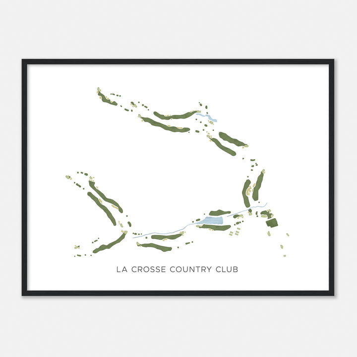 Print of La Crosse Country Club Modern Map