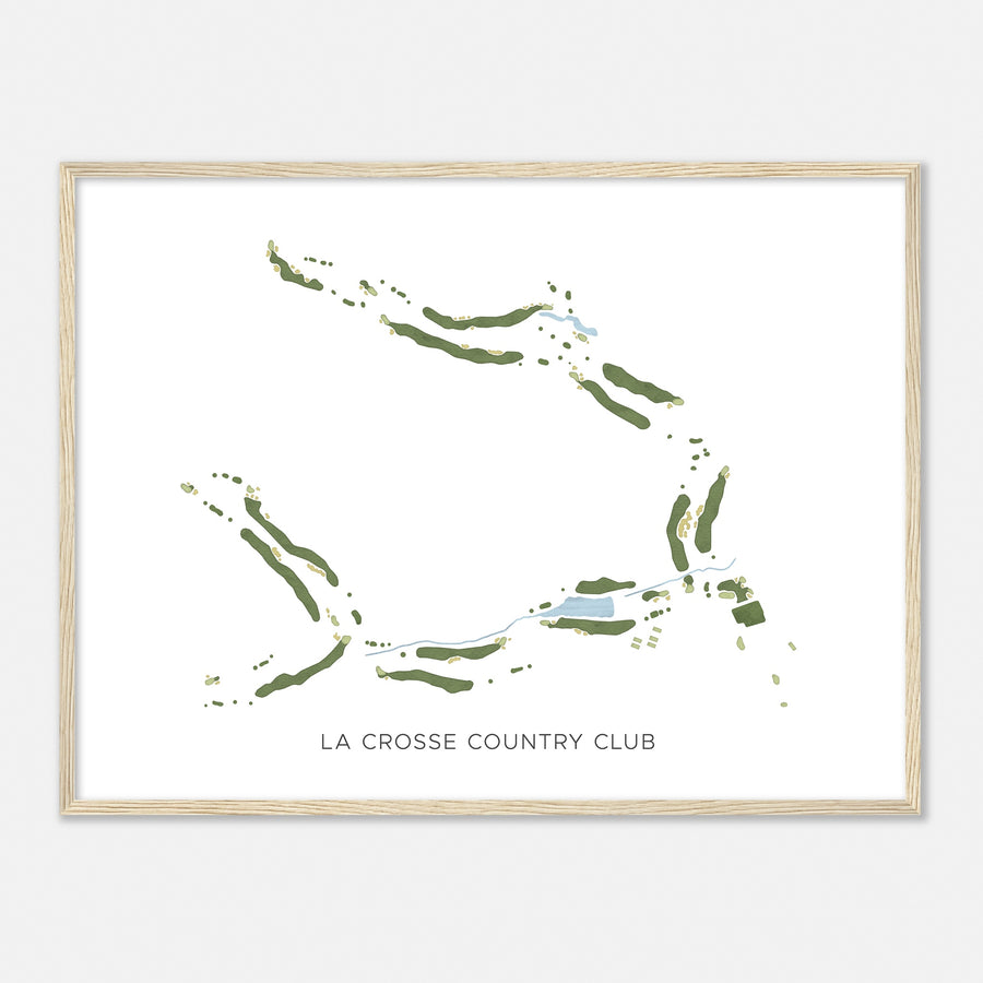 Print of La Crosse Country Club Modern Map