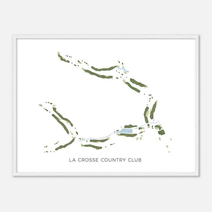 Print of La Crosse Country Club Modern Map