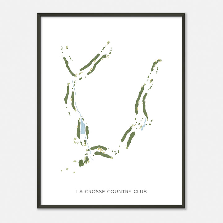 Print of La Crosse Country Club Modern Map