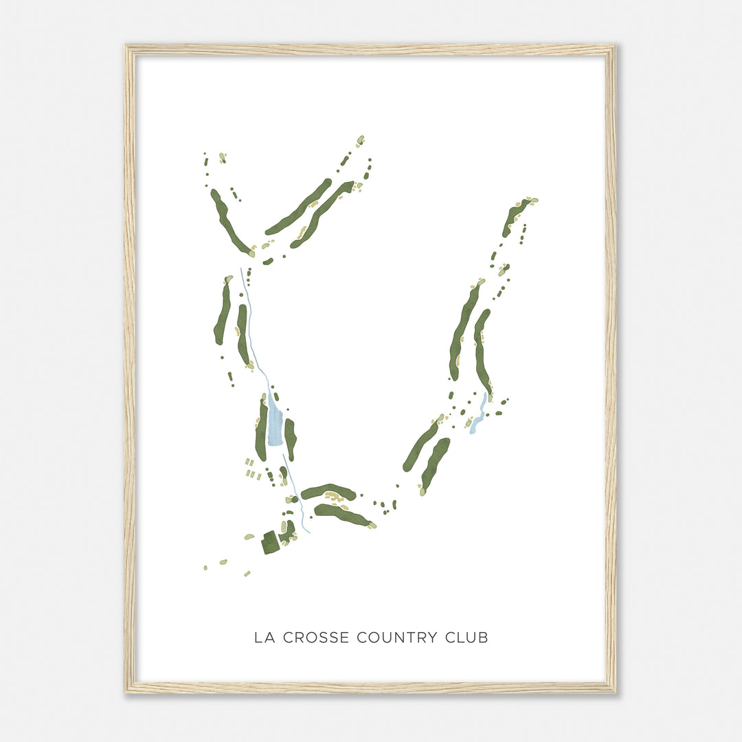 Print of La Crosse Country Club Modern Map