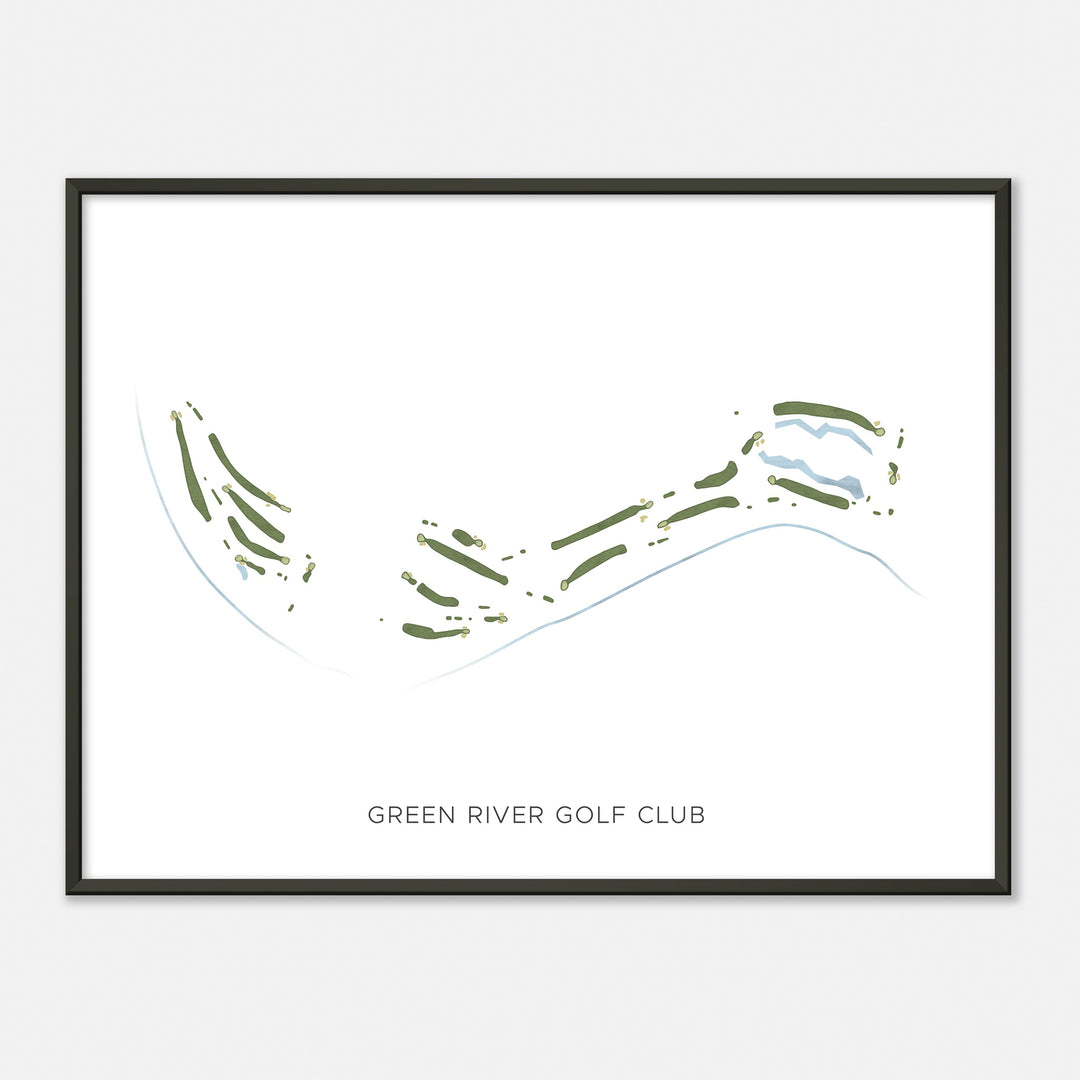 Print of Green River Golf Club Modern Map
