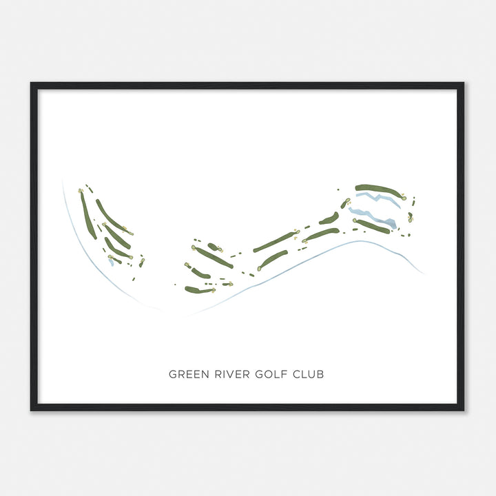Print of Green River Golf Club Modern Map