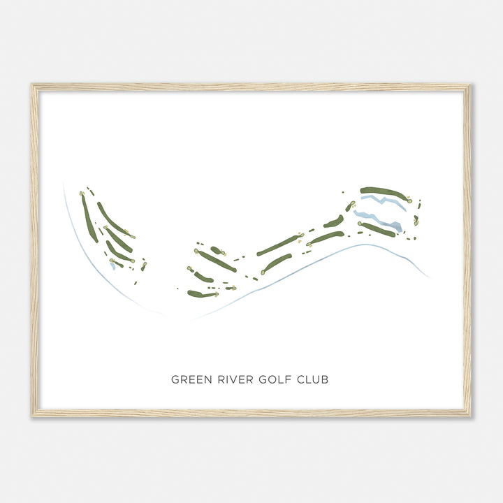 Print of Green River Golf Club Modern Map