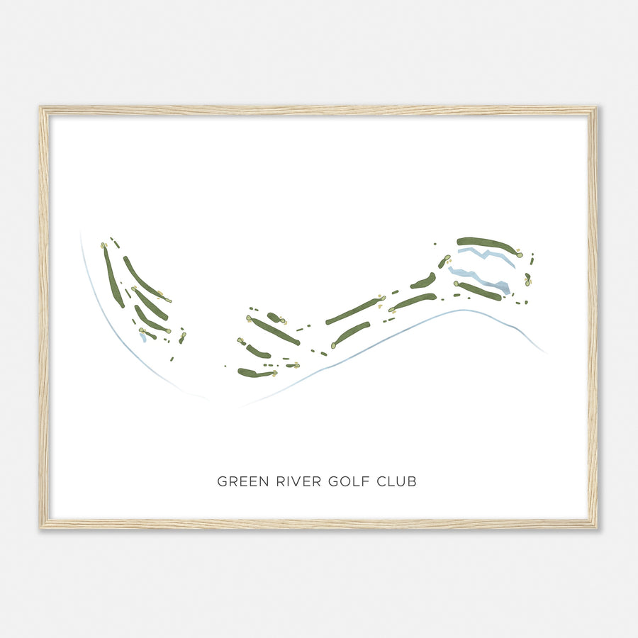 Print of Green River Golf Club Modern Map