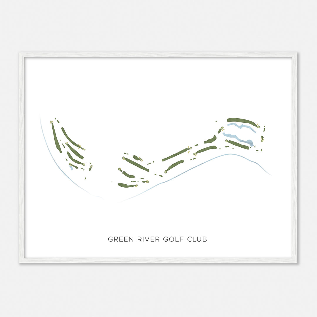 Print of Green River Golf Club Modern Map