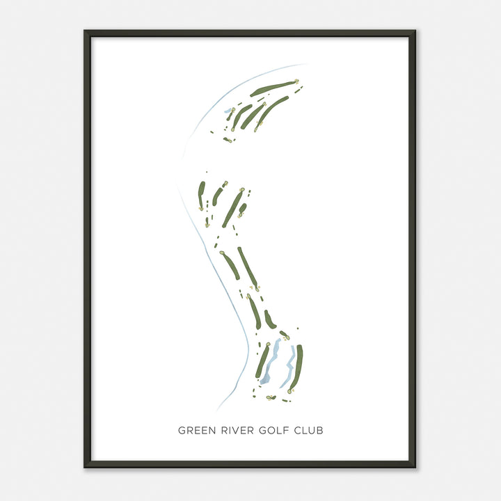 Print of Green River Golf Club Modern Map
