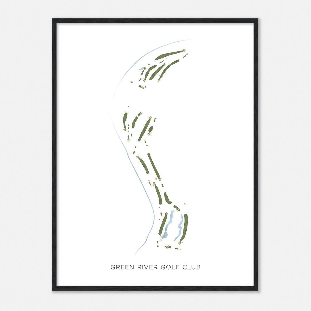 Print of Green River Golf Club Modern Map