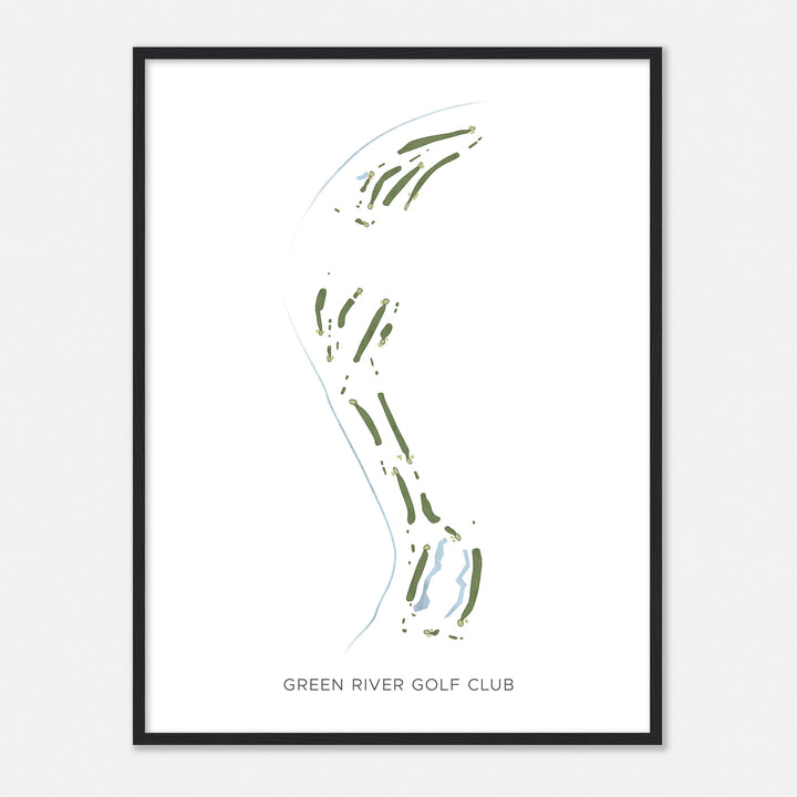 Print of Green River Golf Club Modern Map