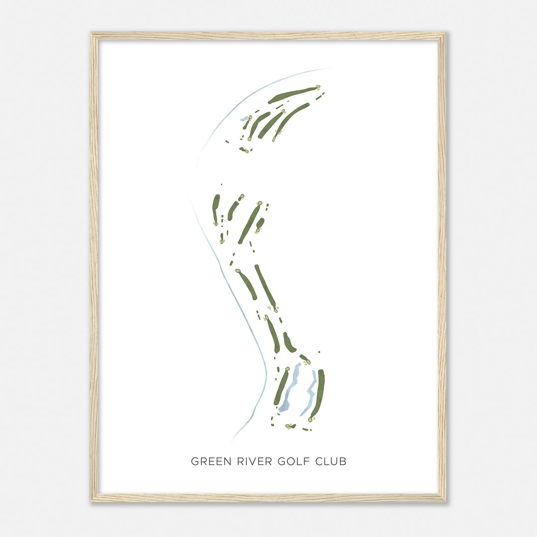 Print of Green River Golf Club Modern Map