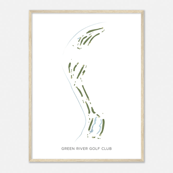 Print of Green River Golf Club Modern Map