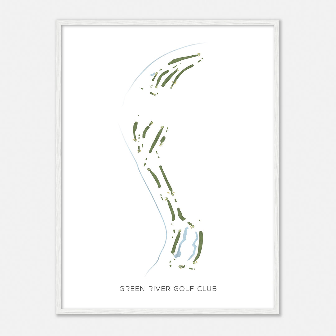 Print of Green River Golf Club Modern Map