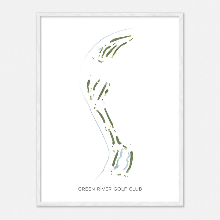 Print of Green River Golf Club Modern Map