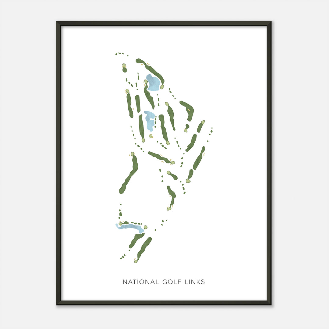 Print of National Golf Links Modern Map