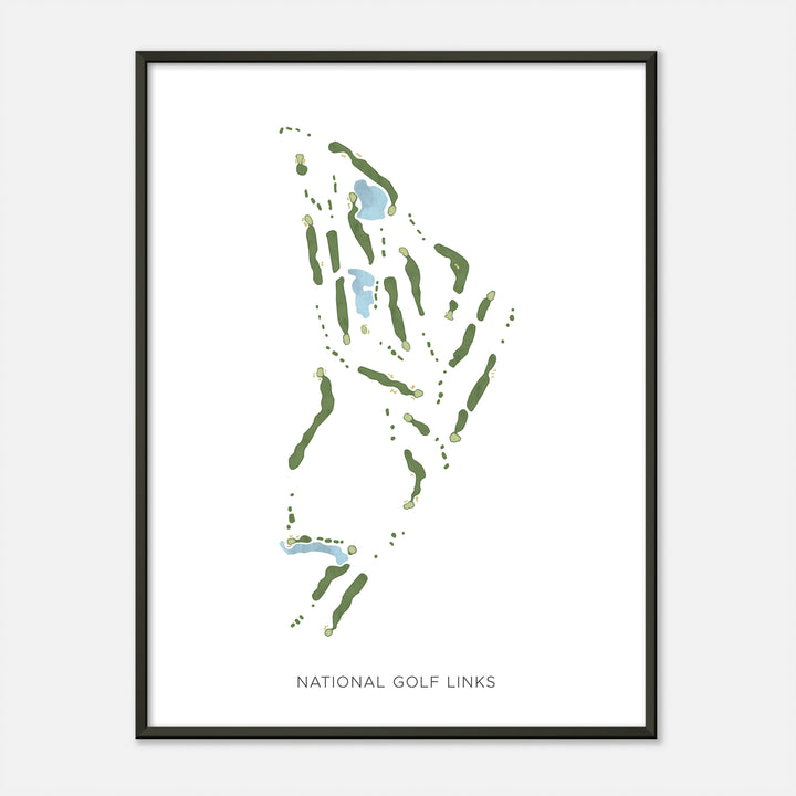 Print of National Golf Links Modern Map
