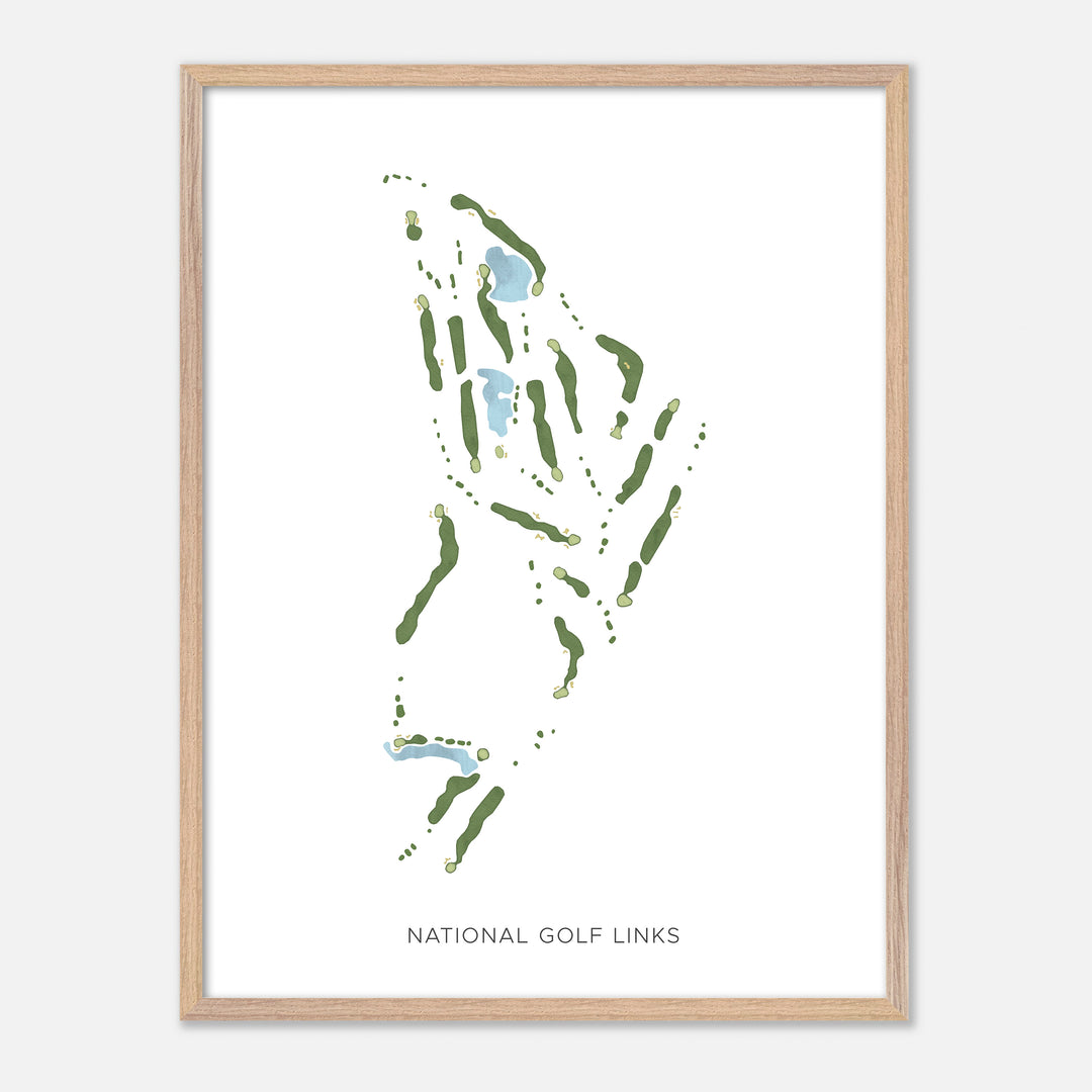 Print of National Golf Links Modern Map