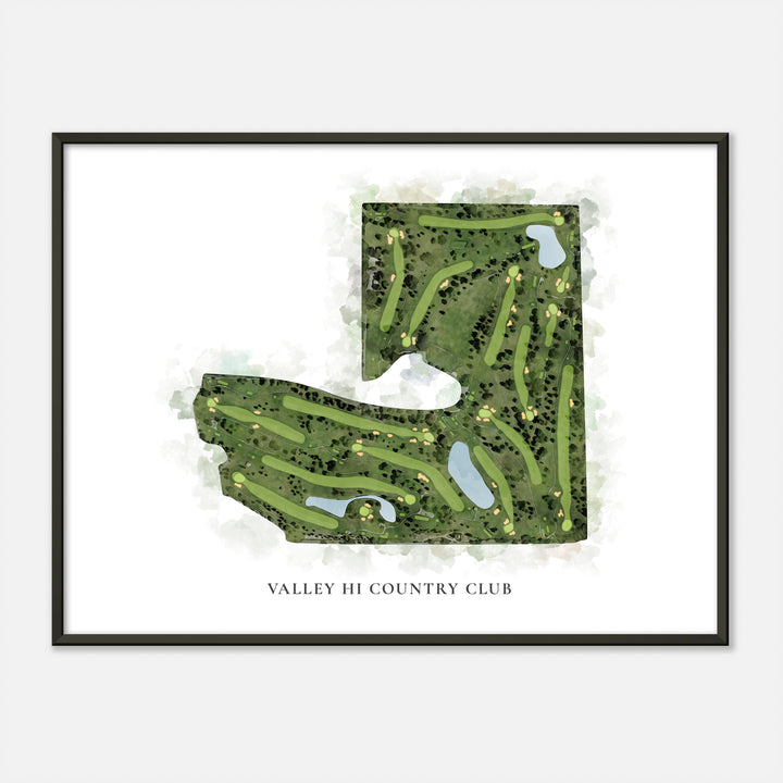 Print of Valley Hi Country Club Classic Map