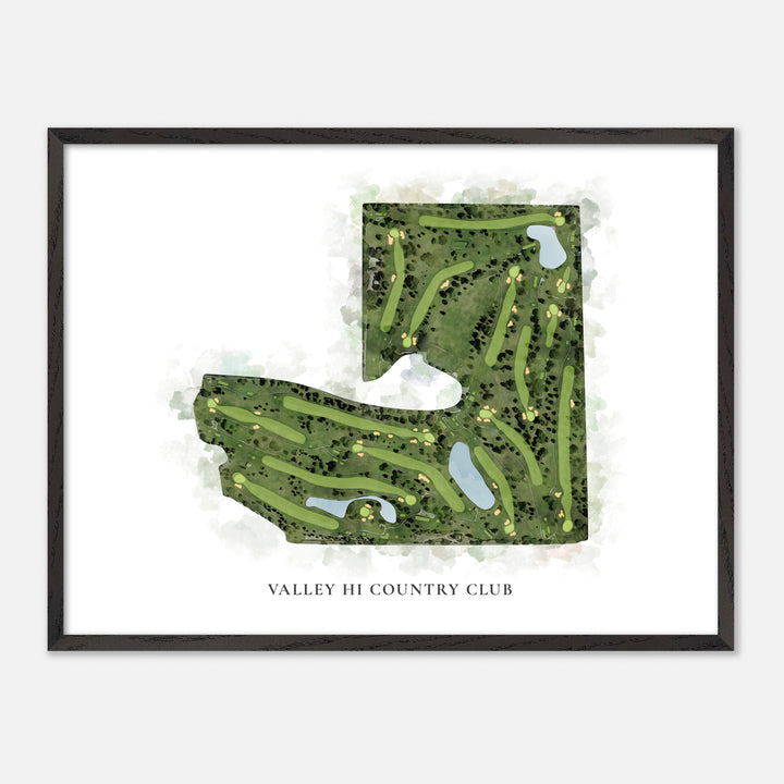 Print of Valley Hi Country Club Classic Map
