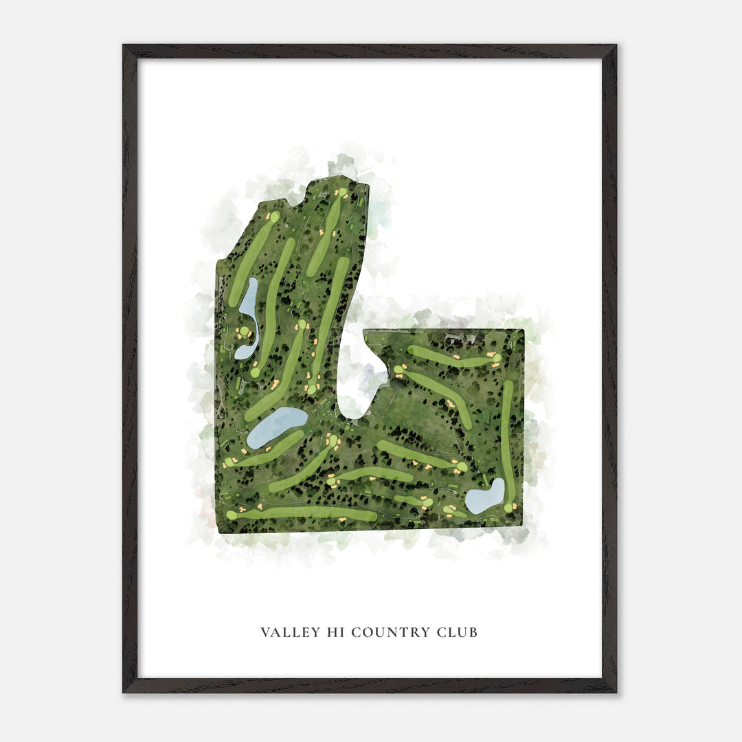 Print of Valley Hi Country Club Classic Map