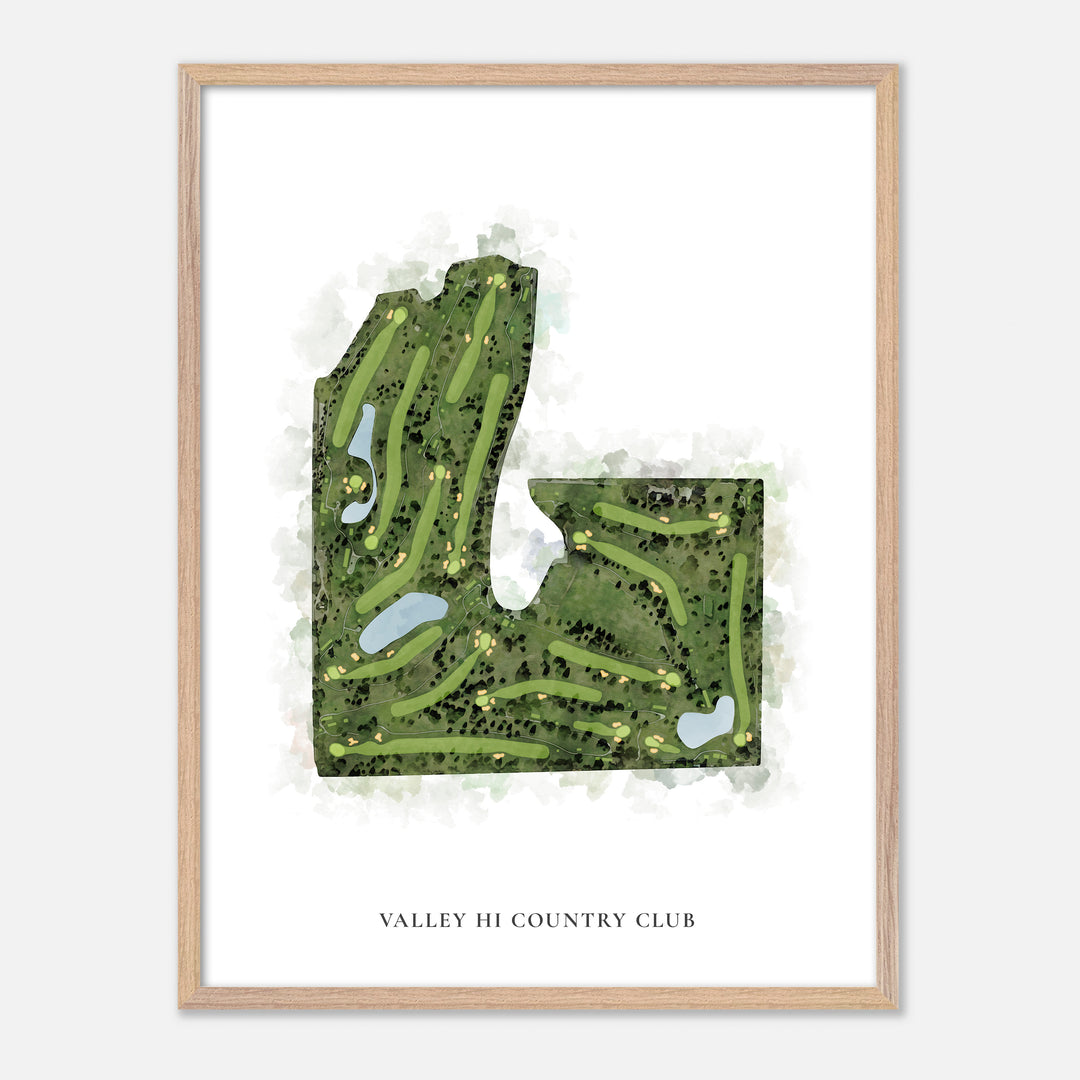 Print of Valley Hi Country Club Classic Map
