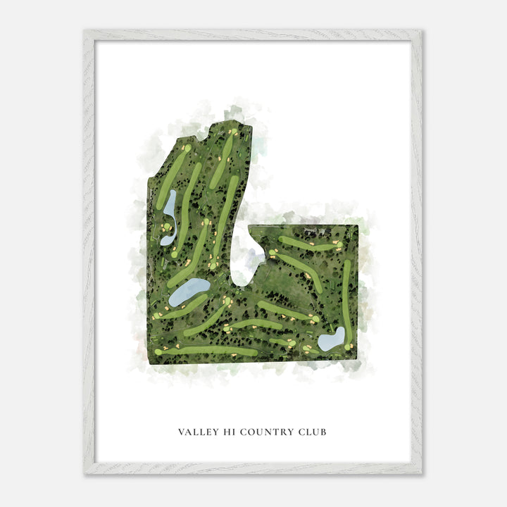 Print of Valley Hi Country Club Classic Map