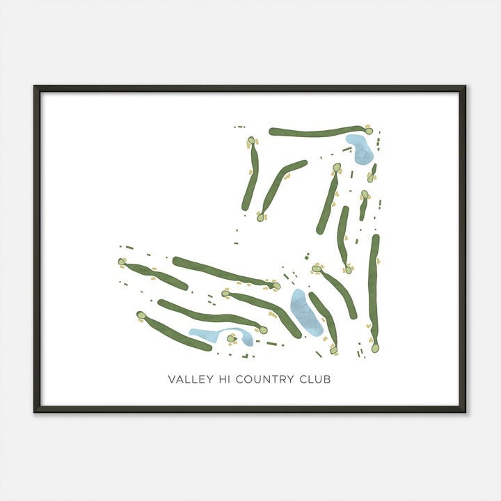 Print of Valley Hi Country Club Modern Map