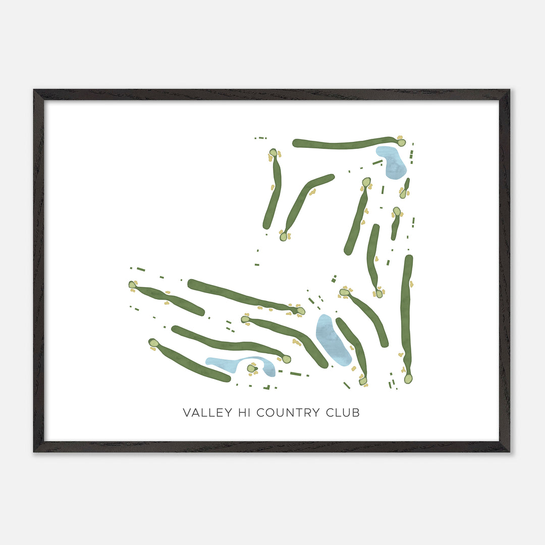 Print of Valley Hi Country Club Modern Map