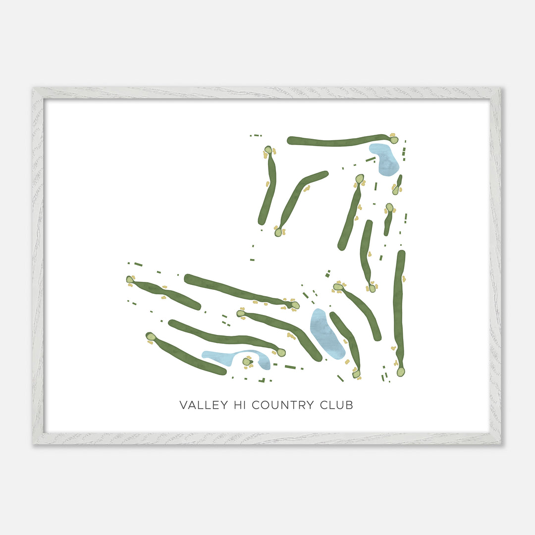 Print of Valley Hi Country Club Modern Map