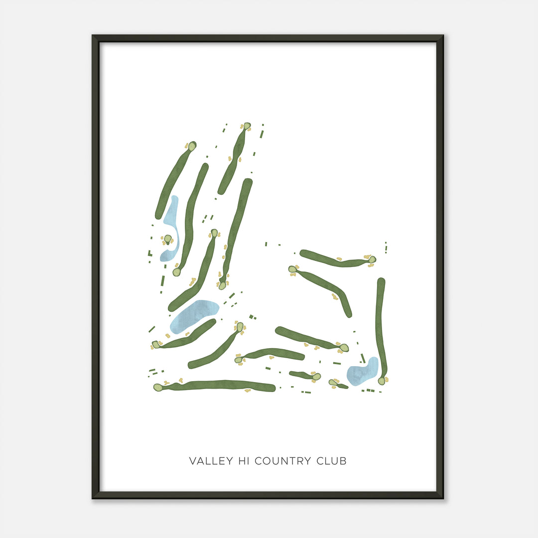 Print of Valley Hi Country Club Modern Map