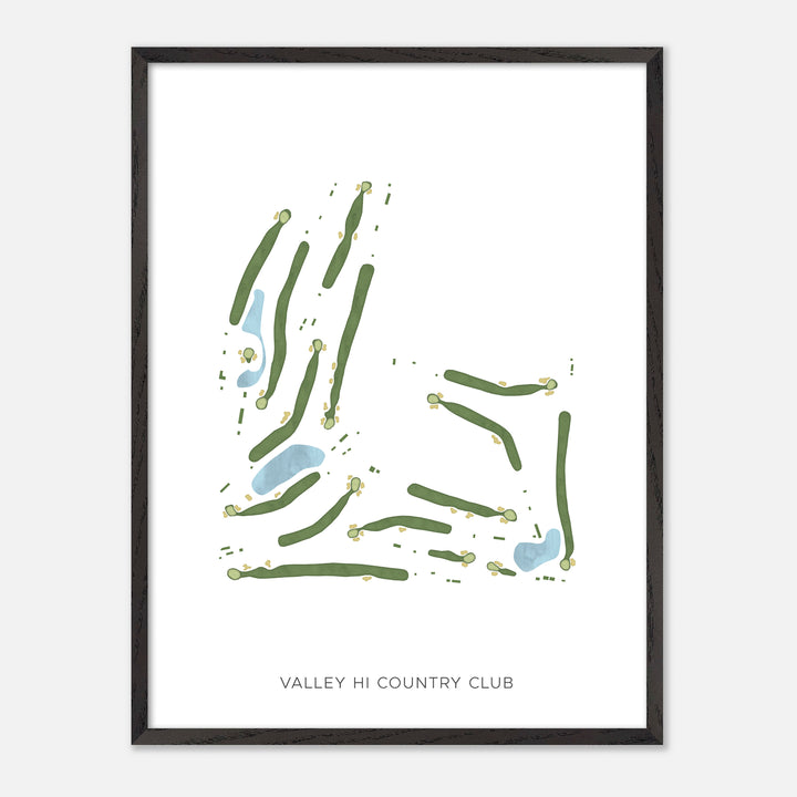 Print of Valley Hi Country Club Modern Map