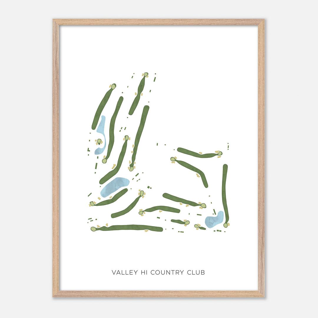 Print of Valley Hi Country Club Modern Map