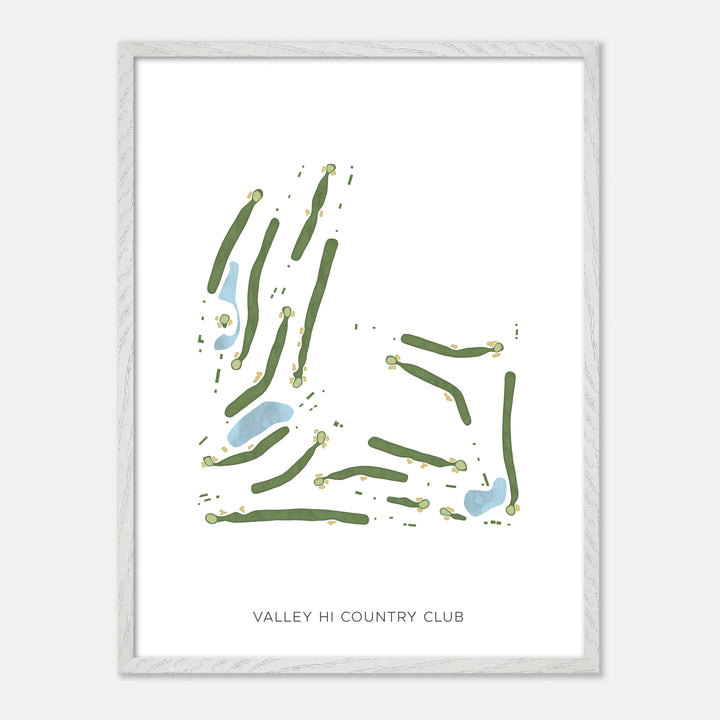 Print of Valley Hi Country Club Modern Map