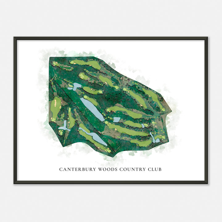 Print of Canterbury Woods Country Club Classic Map
