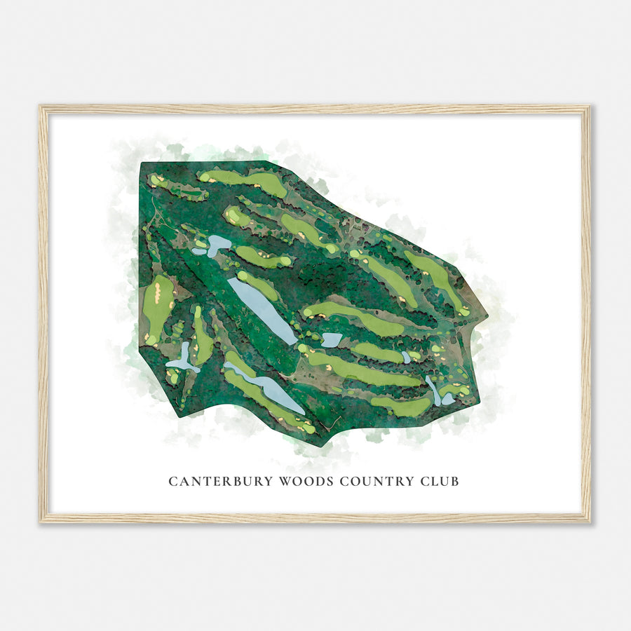 Print of Canterbury Woods Country Club Classic Map
