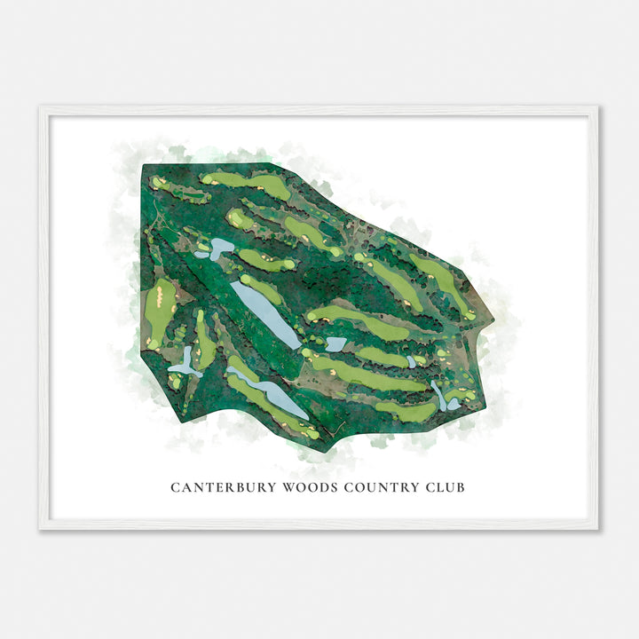 Print of Canterbury Woods Country Club Classic Map
