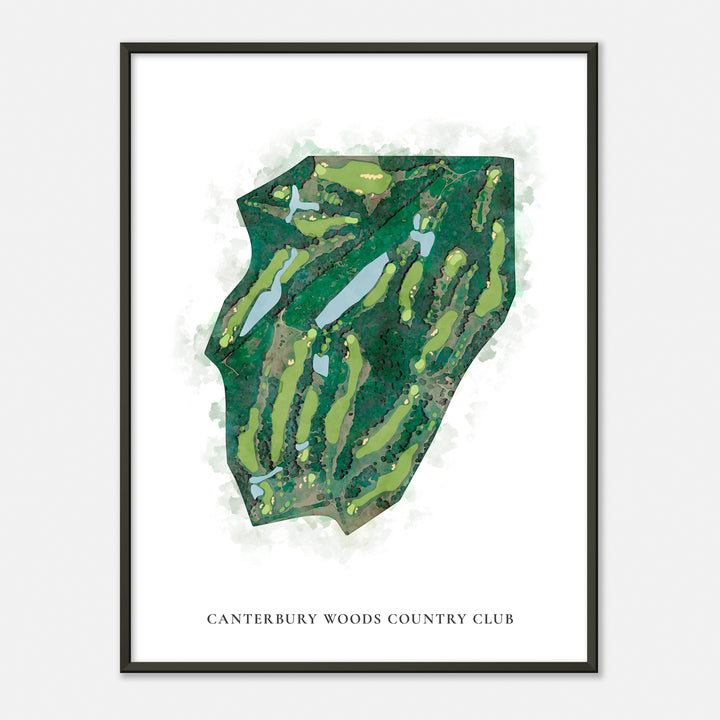 Print of Canterbury Woods Country Club Classic Map