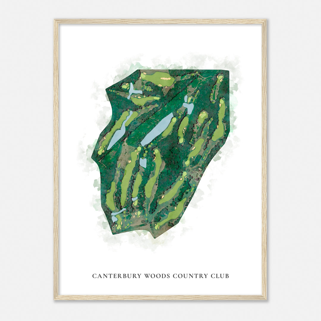 Print of Canterbury Woods Country Club Classic Map