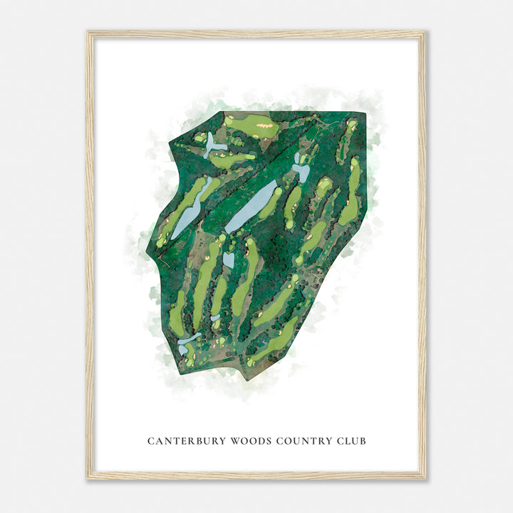 Print of Canterbury Woods Country Club Classic Map